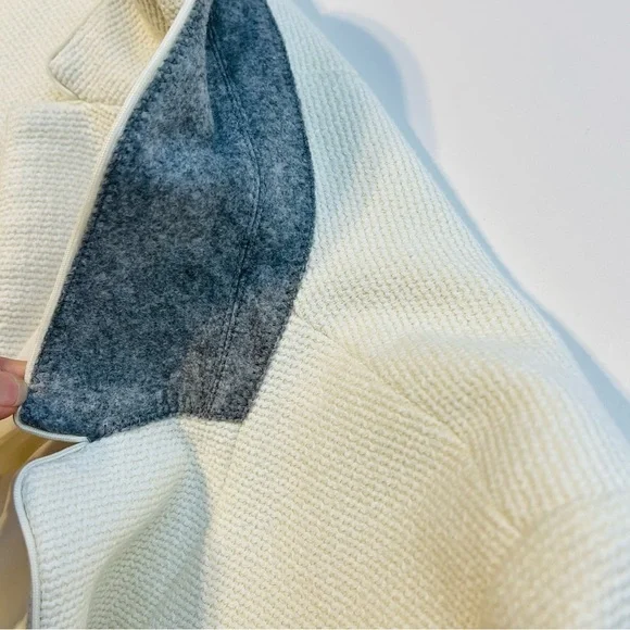 Ann Taylor The Newbury Blazer Jacket Women Sz 8 Petite Cream Neutral Classy NWOT - Picture 9 of 13